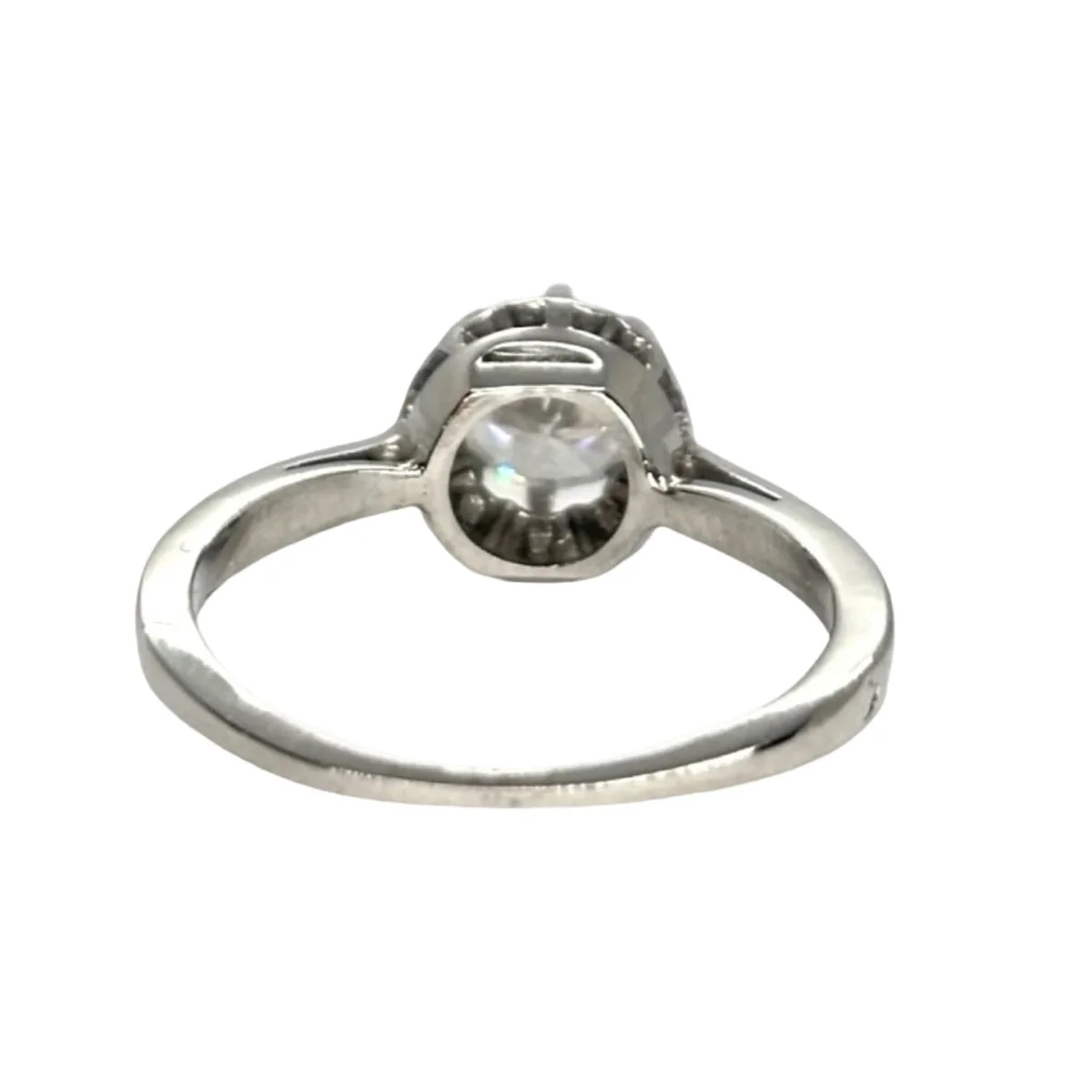 Bague Solitaire en platine et diamant - Image 4