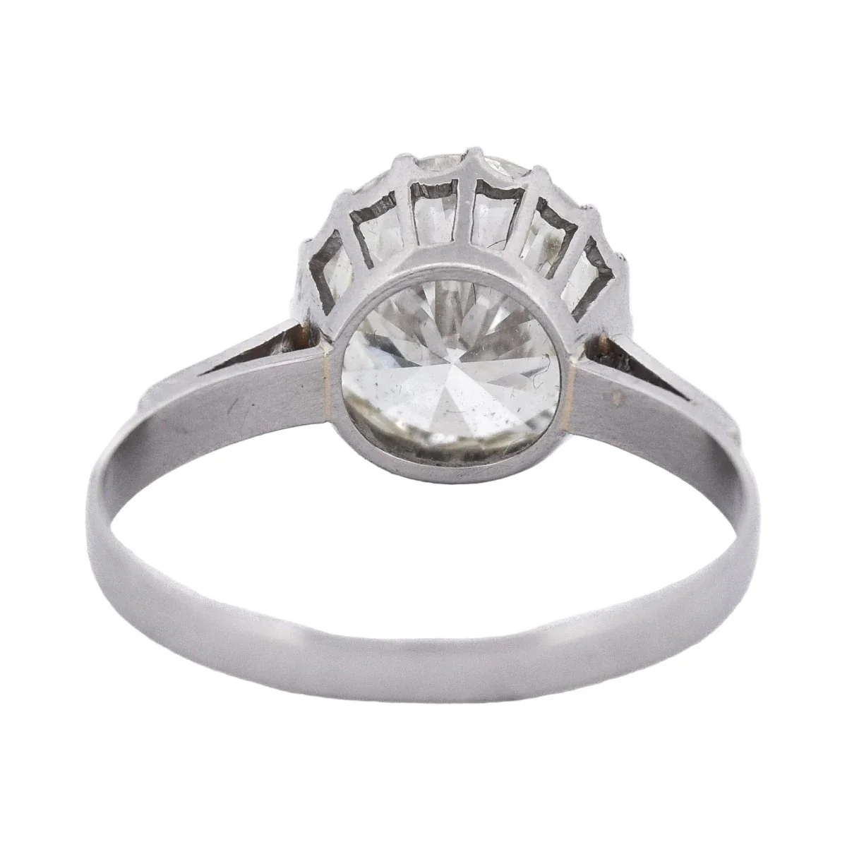 Bague Solitaire en platine et diamants - Image 6