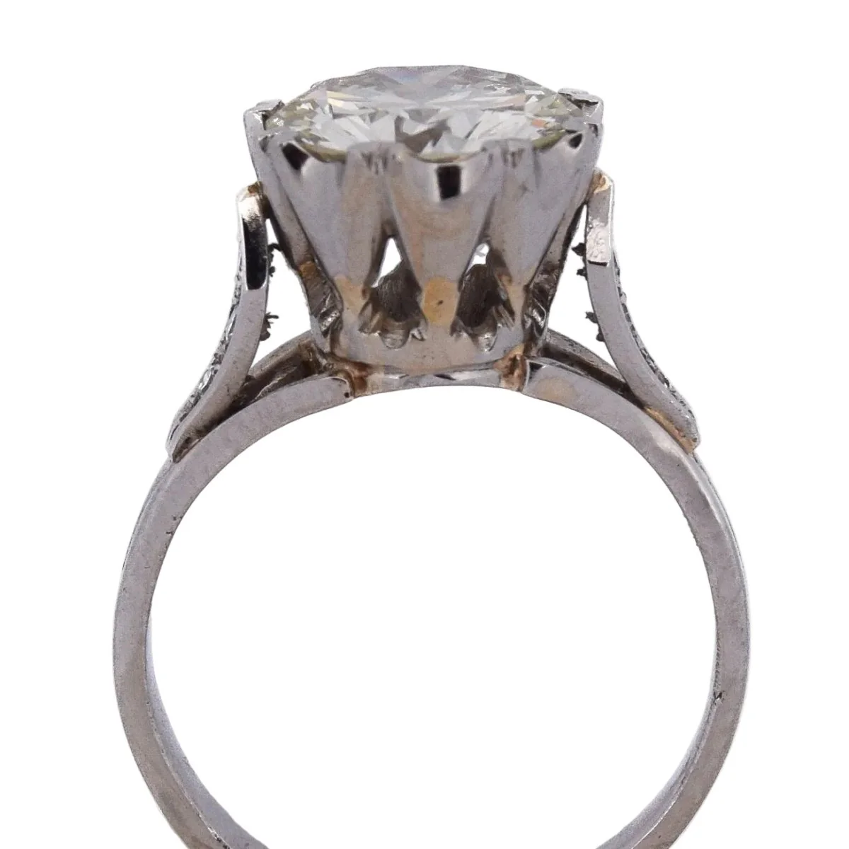 Bague Solitaire en platine et diamants - Image 10