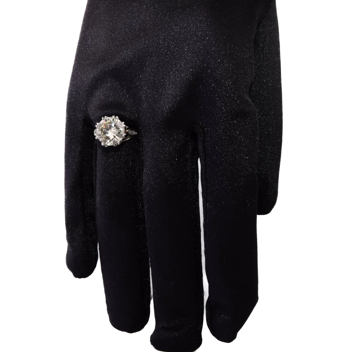 Bague Solitaire en platine et diamants - Image 2