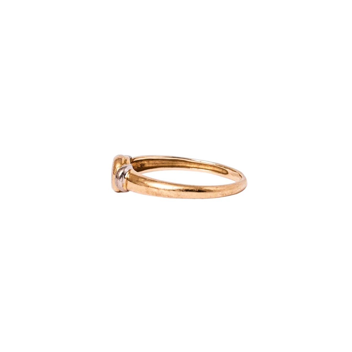 Bague Solitaire GAY FRERES en or jaune, or blanc et diamants - Image 4