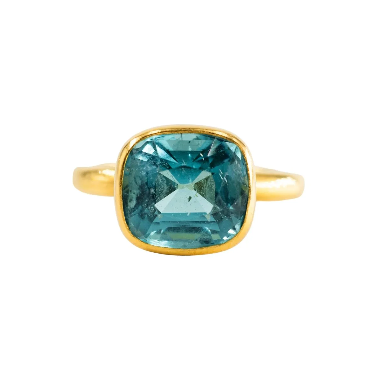 Bague Solitaire MARIE-HÉLÈNE DE TAILLAC en or jaune et tourmaline