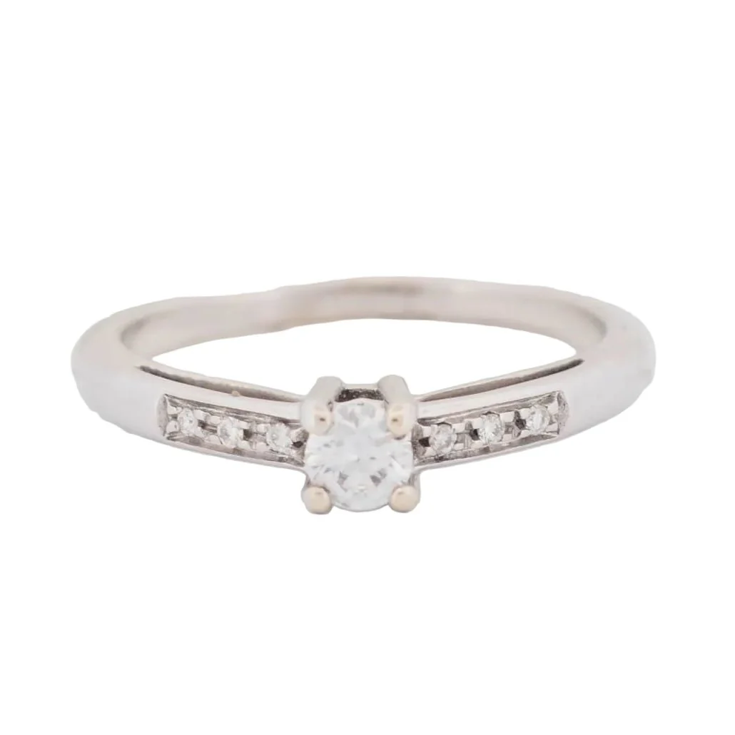 Bague Solitaire MAUBOUSSIN "Sel de ma vie" en or blanc et diamants