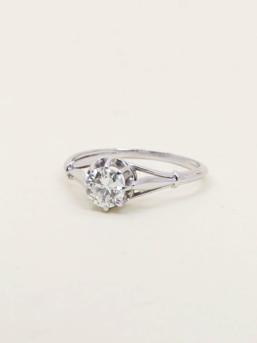 Bague solitaire or blanc diamant 0,70 ct - Image 3