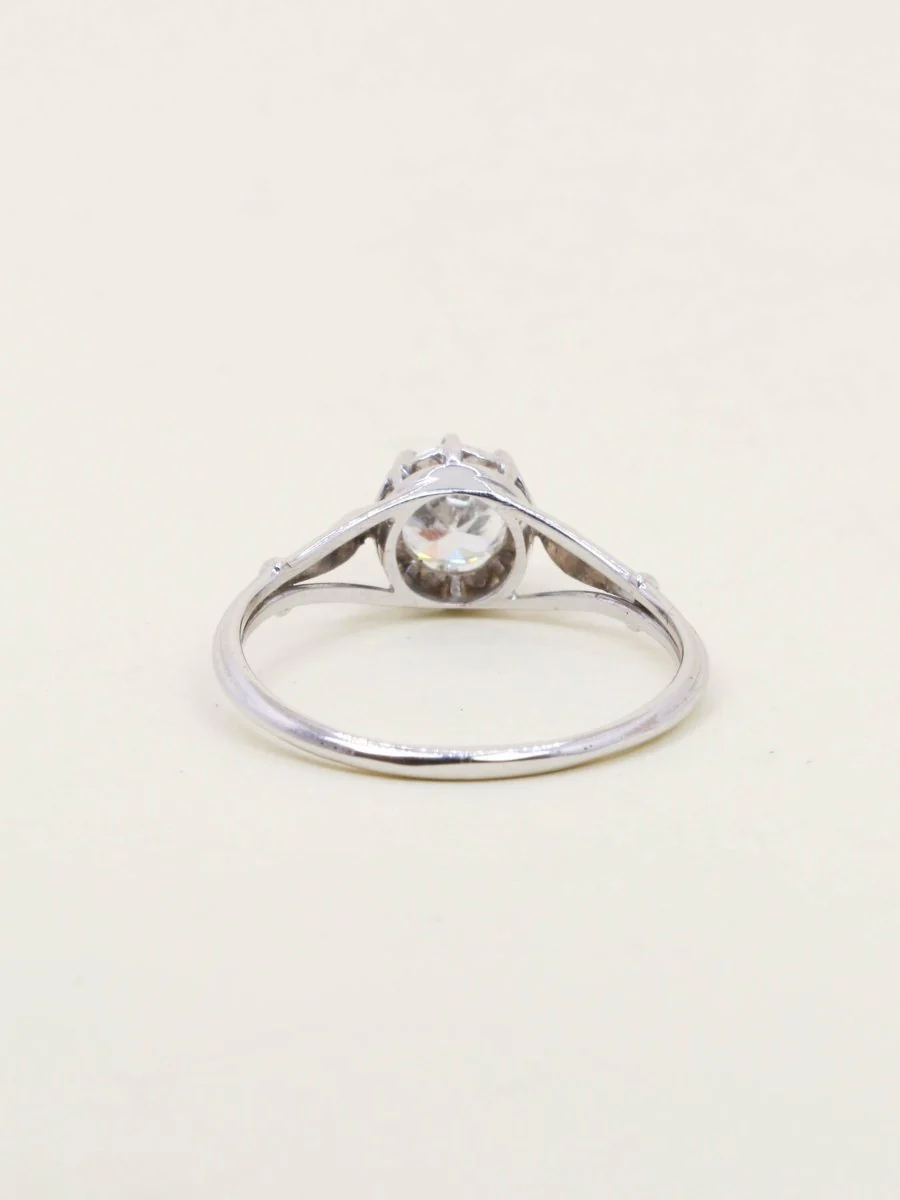 Bague solitaire or blanc diamant 0,70 ct - Image 4
