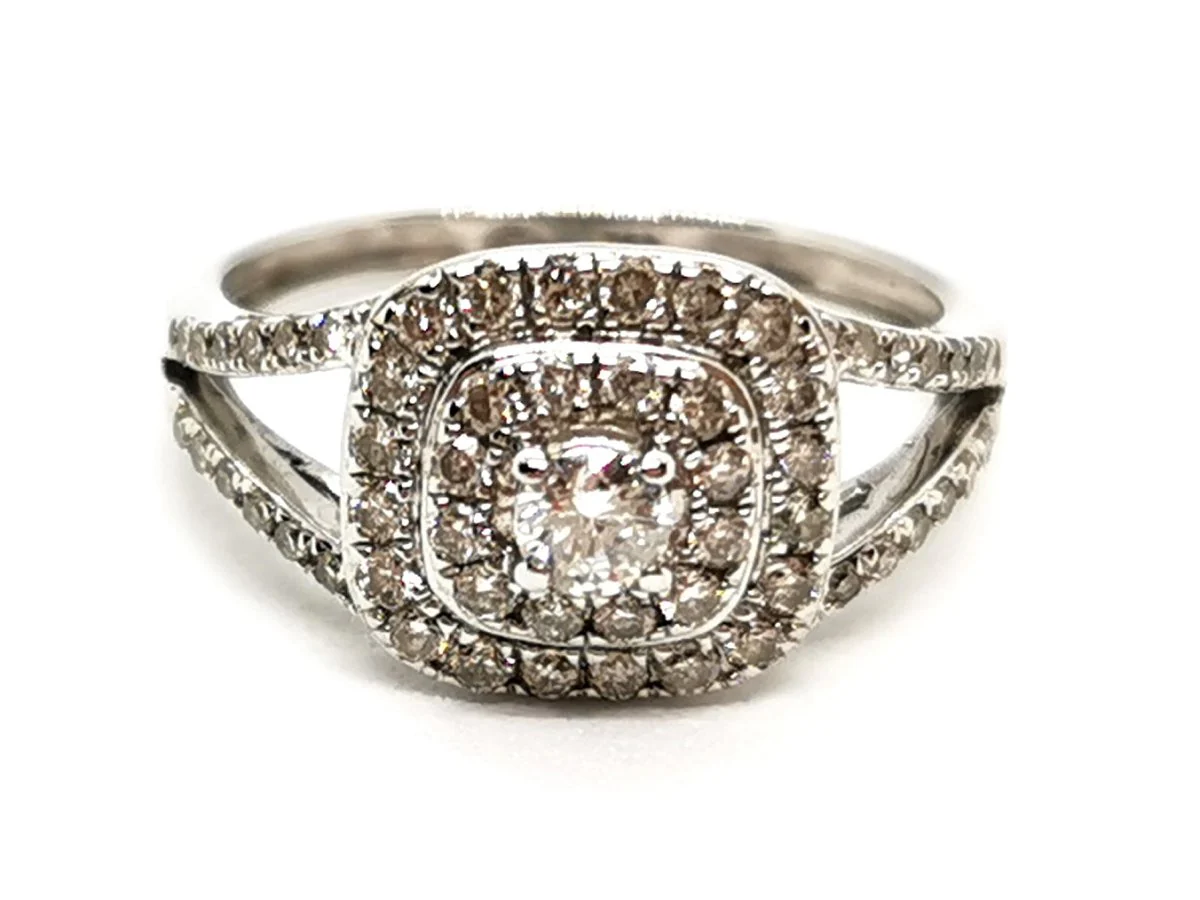 Bague Solitaire Or blanc Diamant - Image 7