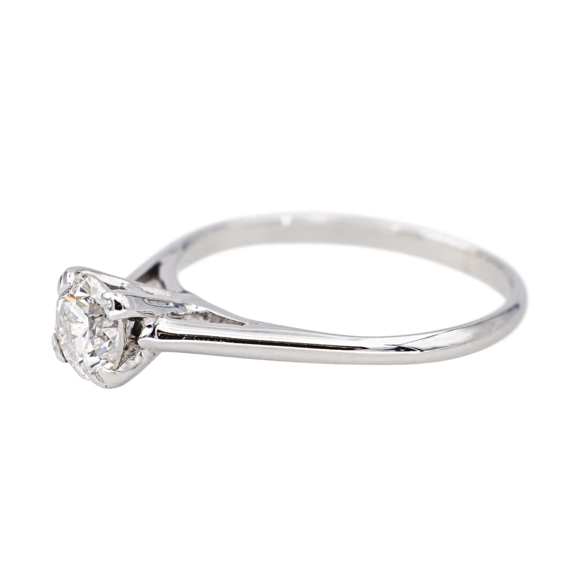 Bague Solitaire en or blanc et diamant - Image 4