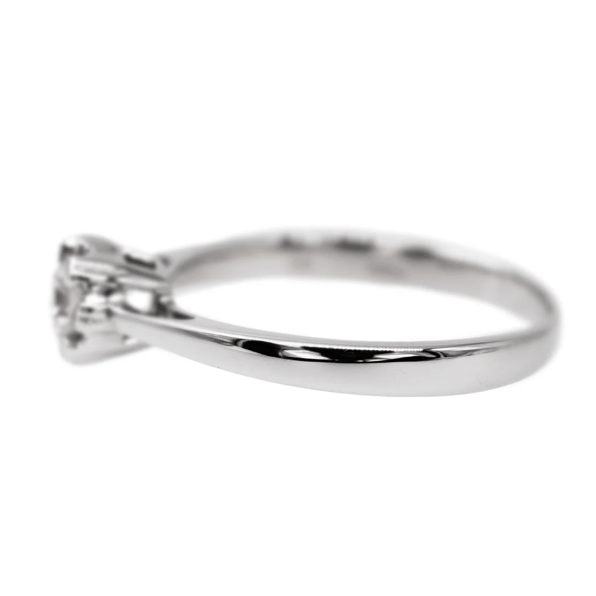 Bague Solitaire Or blanc Diamant - Image 4