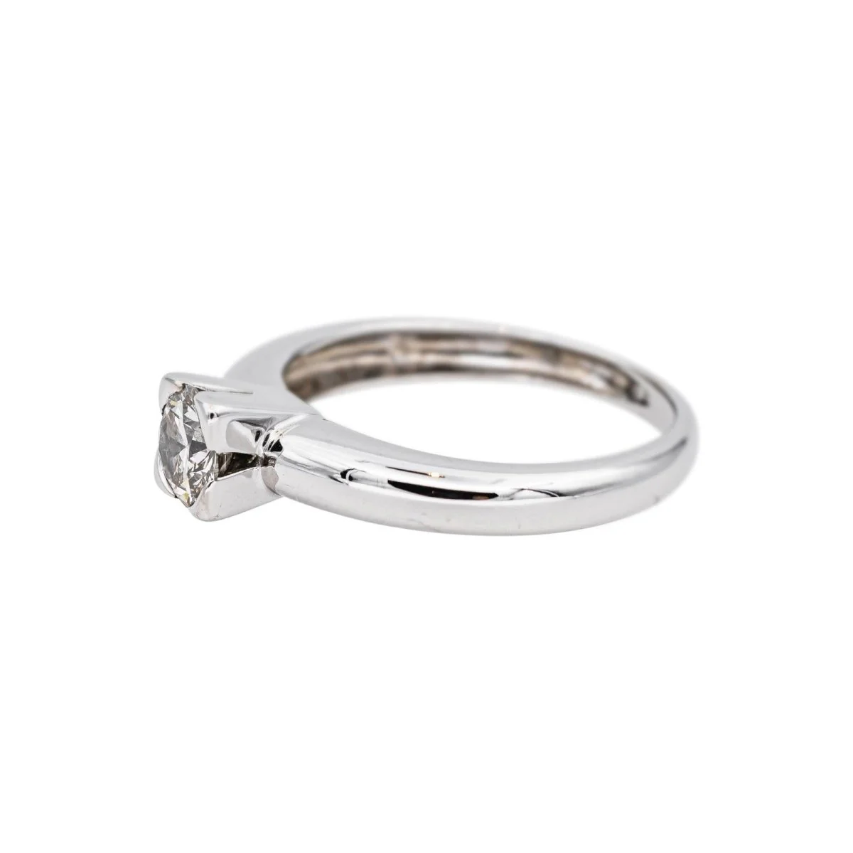 Bague Solitaire en or blanc et diamant - Image 4