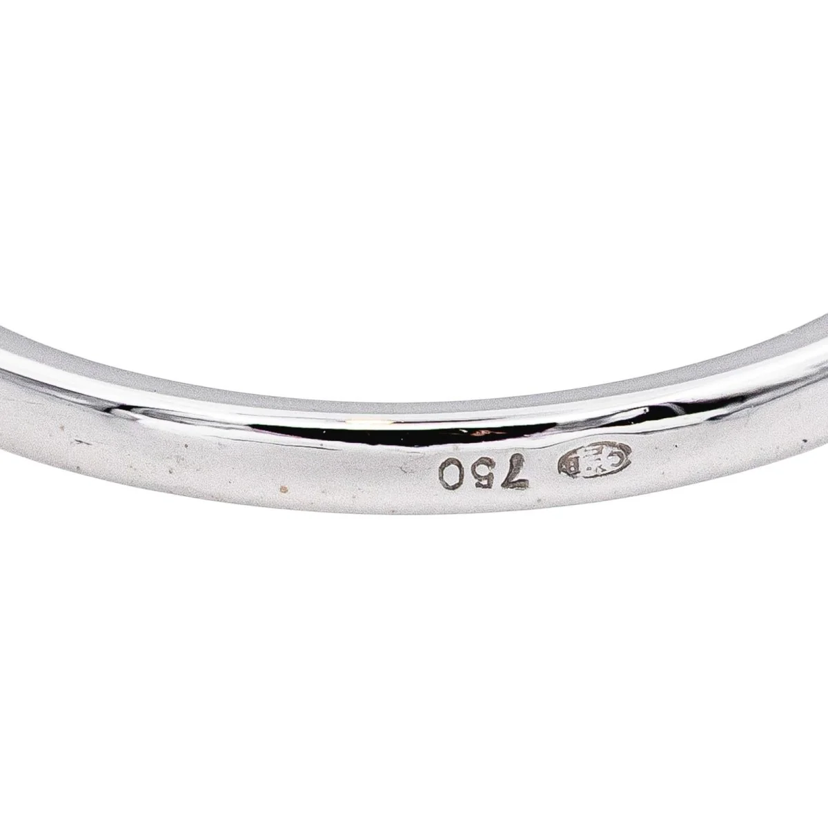 Bague Solitaire en or blanc, saphirs et diamant - Image 7