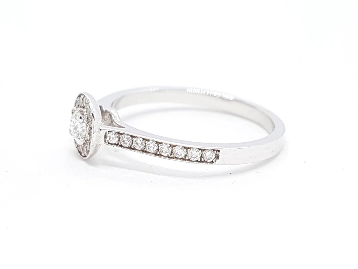Bague Solitaire Or blanc Diamant - Image 11