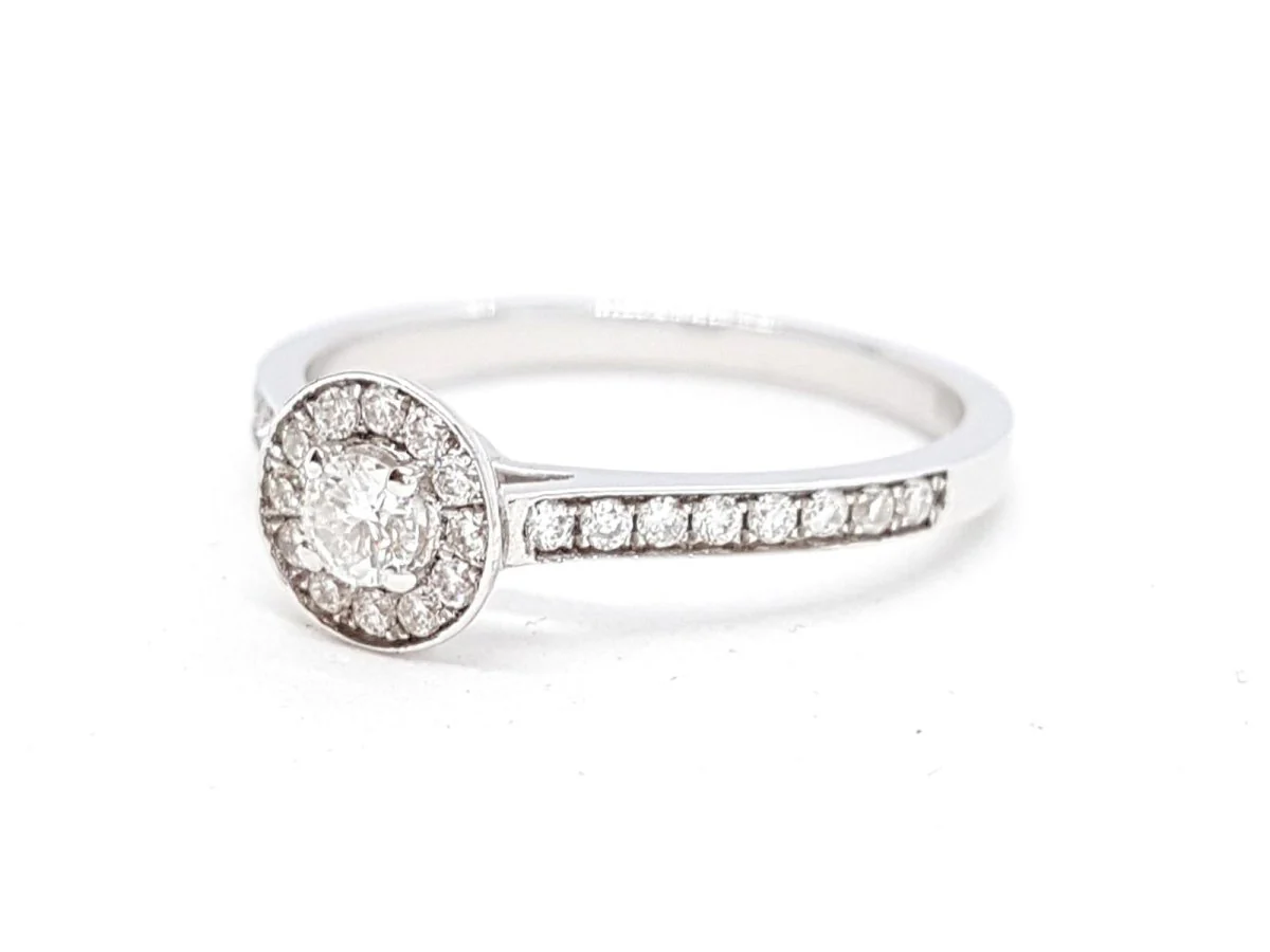 Bague Solitaire Or blanc Diamant - Image 12