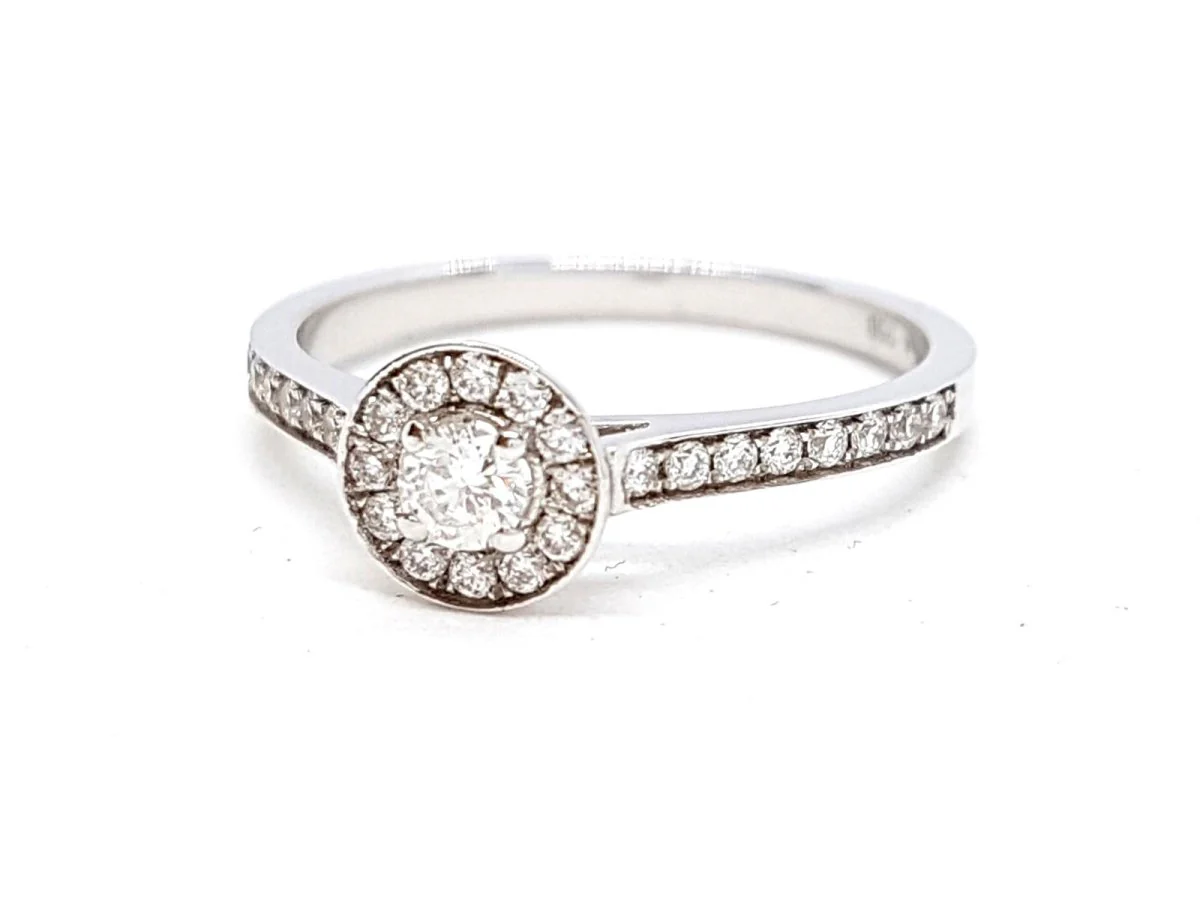 Bague Solitaire Or blanc Diamant - Image 13