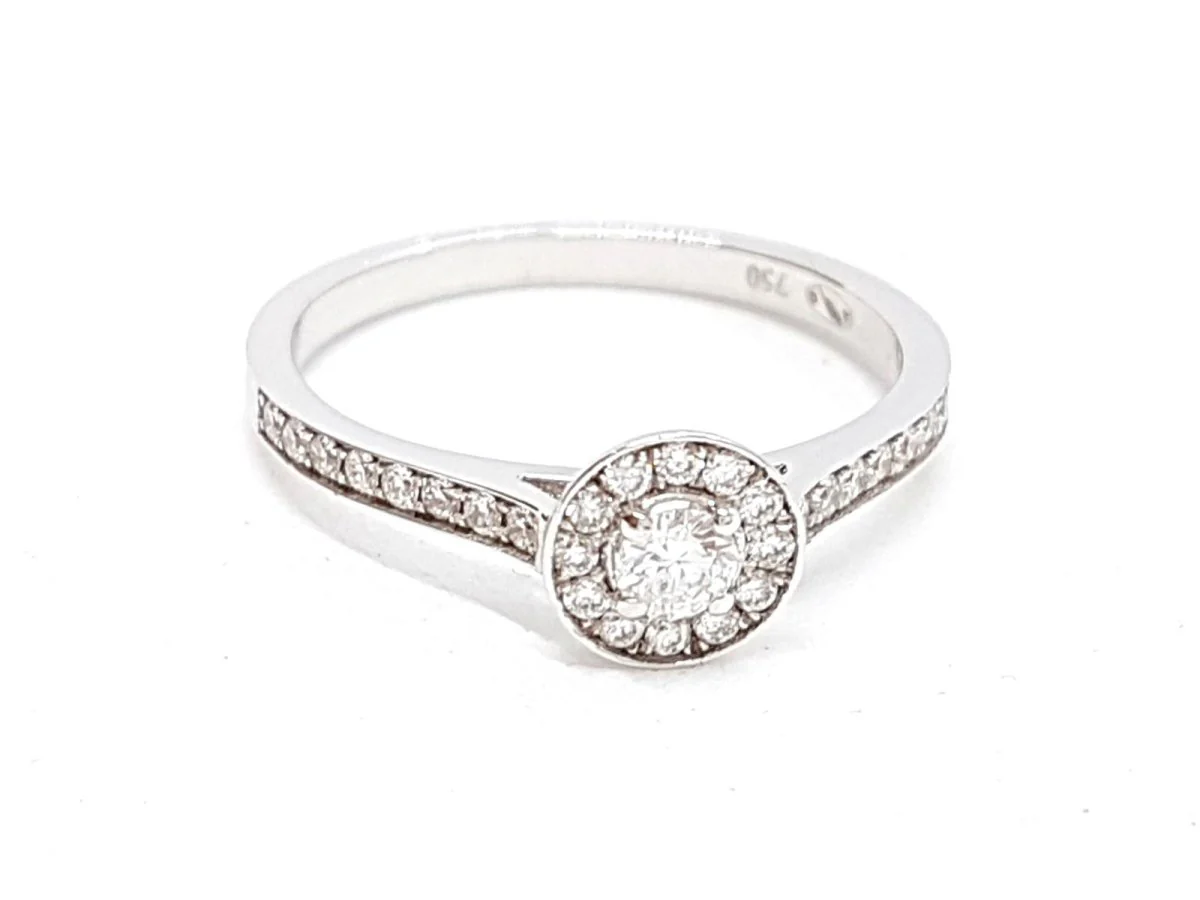 Bague Solitaire Or blanc Diamant - Image 3