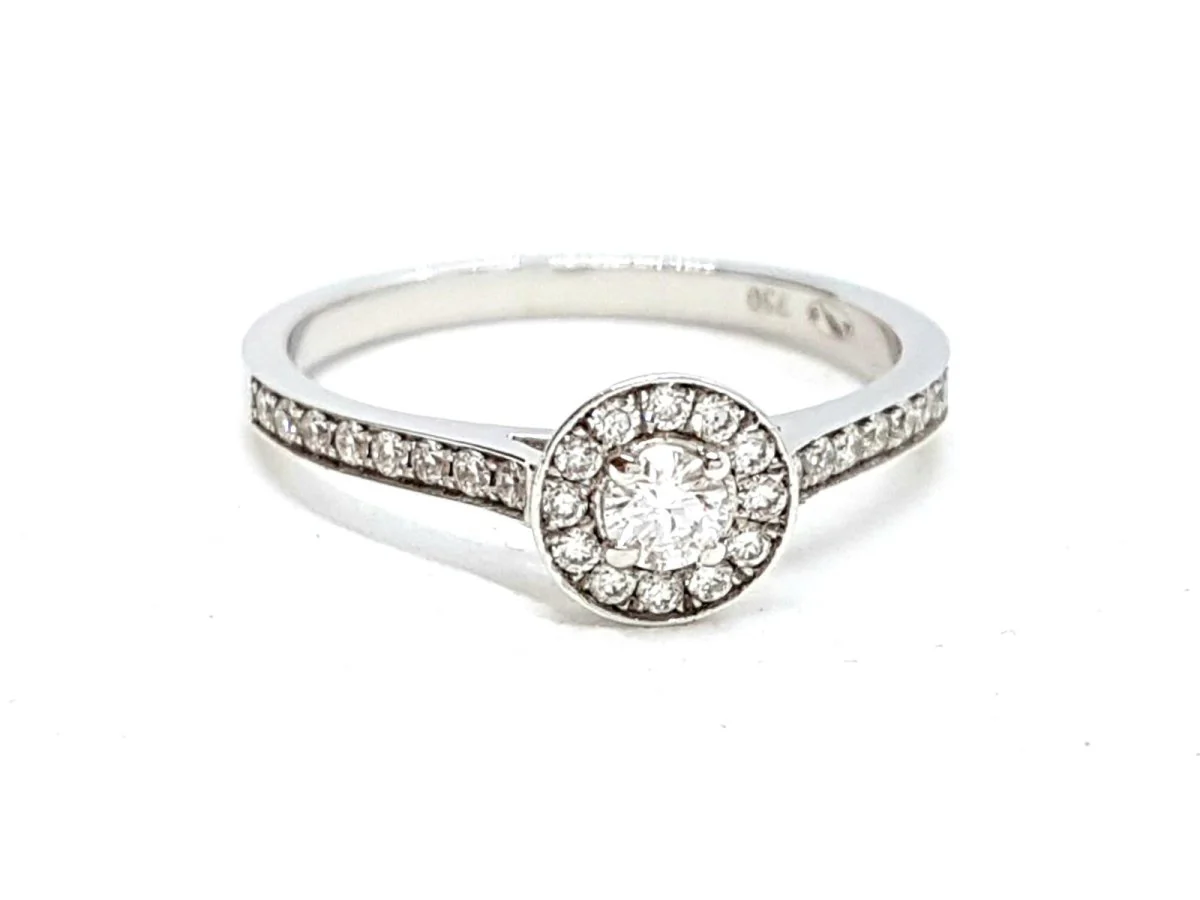 Bague Solitaire Or blanc Diamant - Image 4