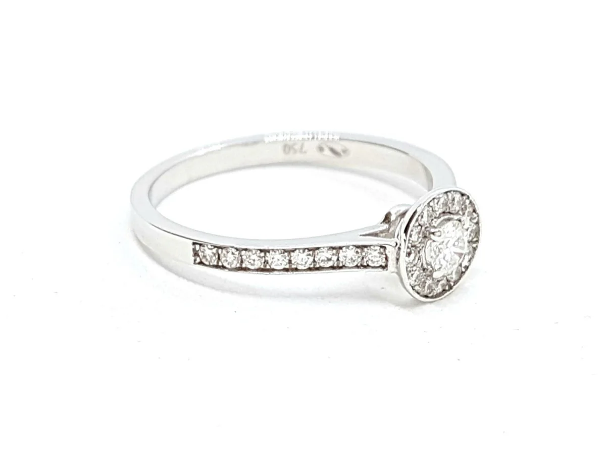 Bague Solitaire Or blanc Diamant - Image 5