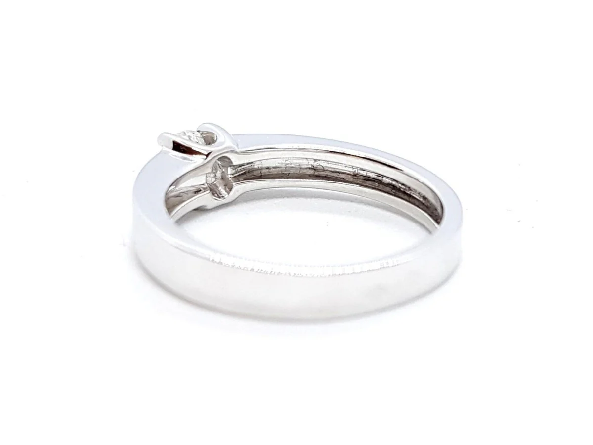 Bague Solitaire Or blanc Diamant - Image 10