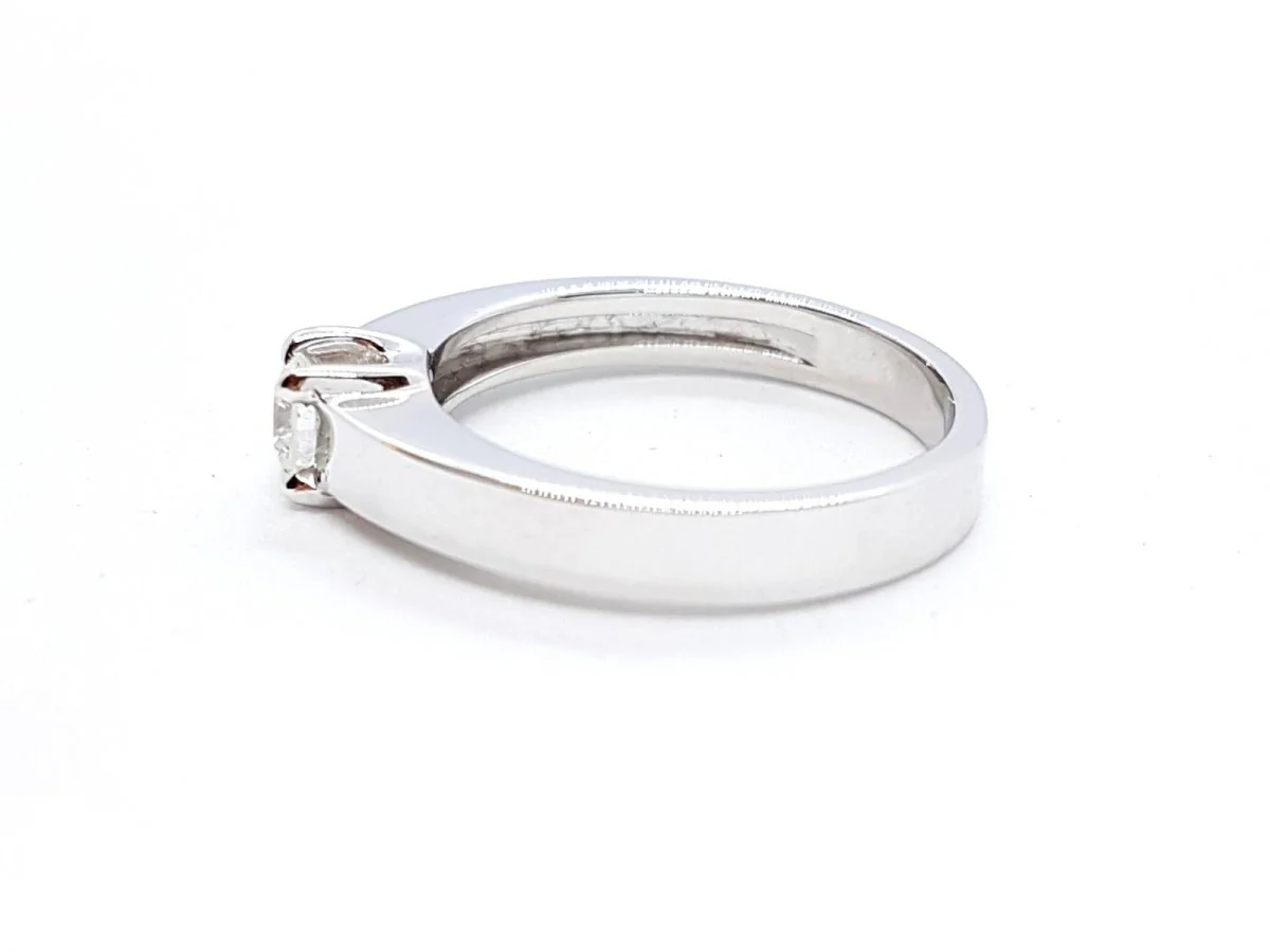Bague Solitaire Or blanc Diamant - Image 11