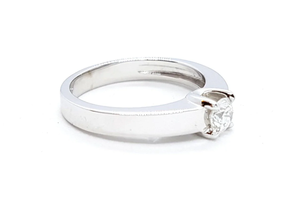 Bague Solitaire Or blanc Diamant - Image 6