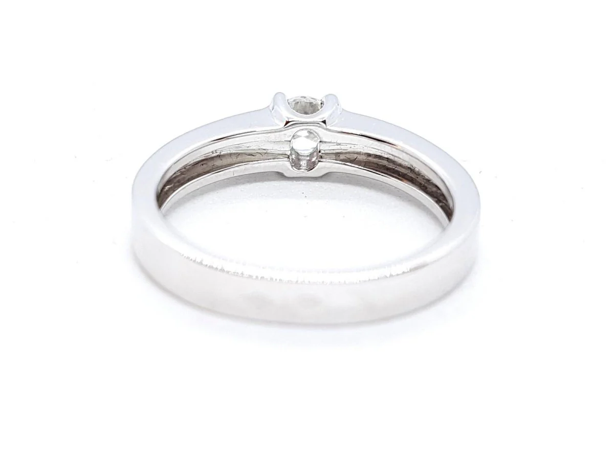 Bague Solitaire Or blanc Diamant - Image 9