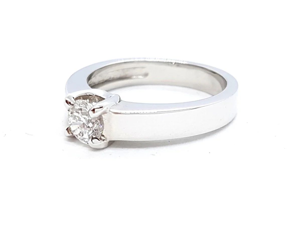 Bague Solitaire Or blanc Diamant - Image 10