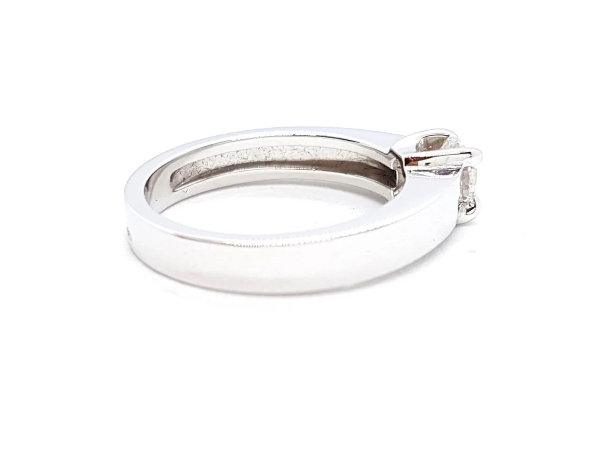 Bague Solitaire Or blanc Diamant - Image 12