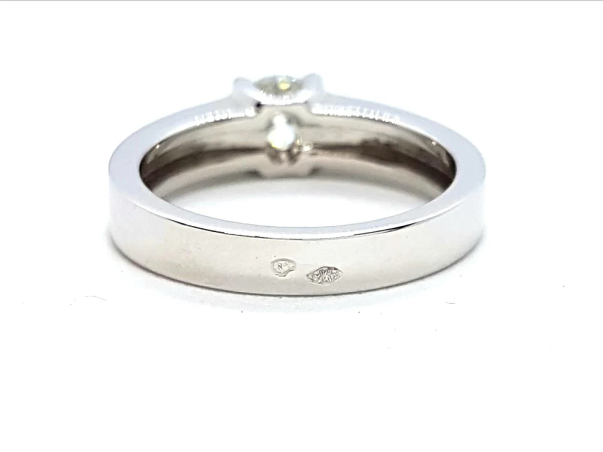 Bague Solitaire Or blanc Diamant - Image 13