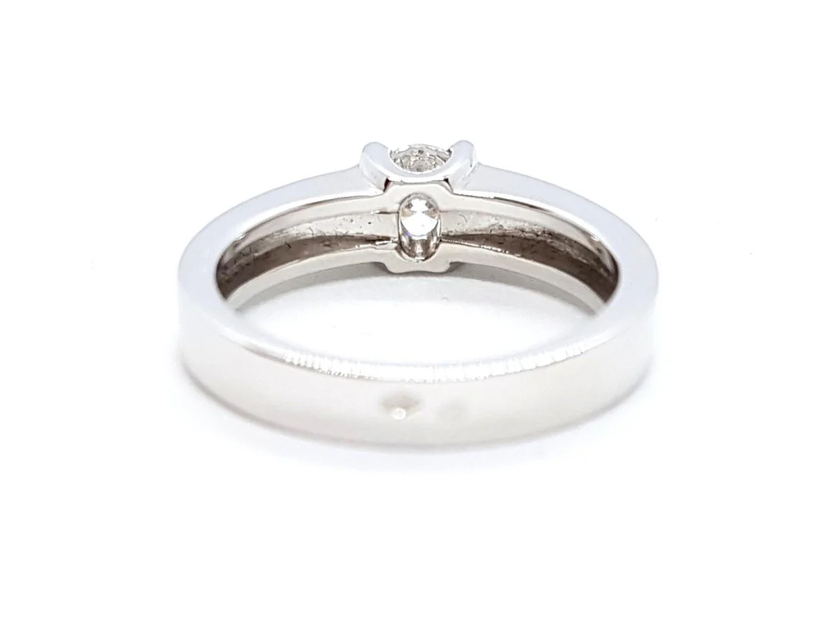 Bague Solitaire Or blanc Diamant - Image 14
