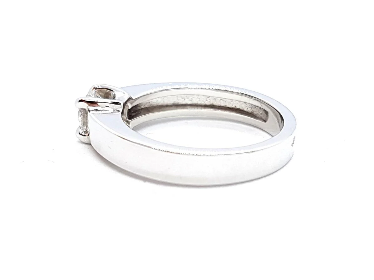 Bague Solitaire Or blanc Diamant - Image 15