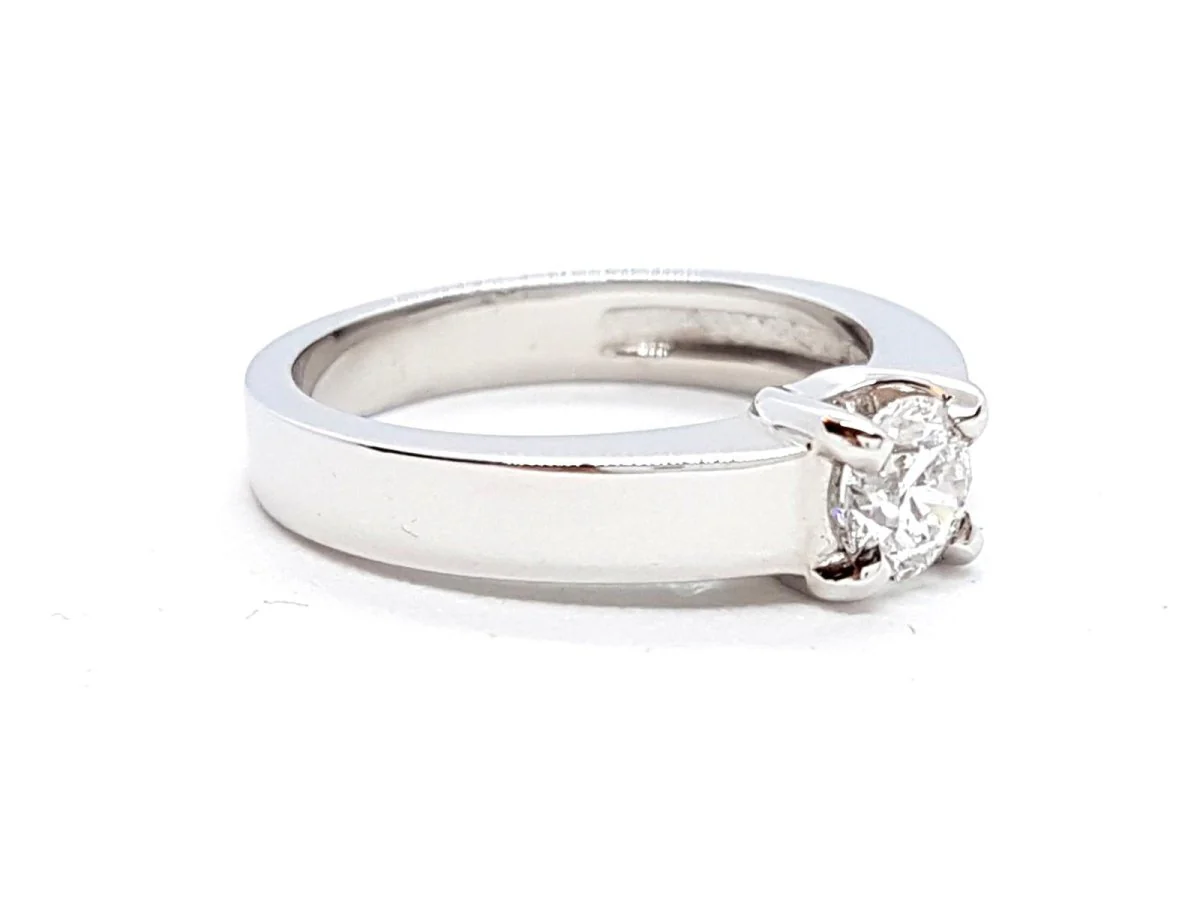 Bague Solitaire Or blanc Diamant - Image 7