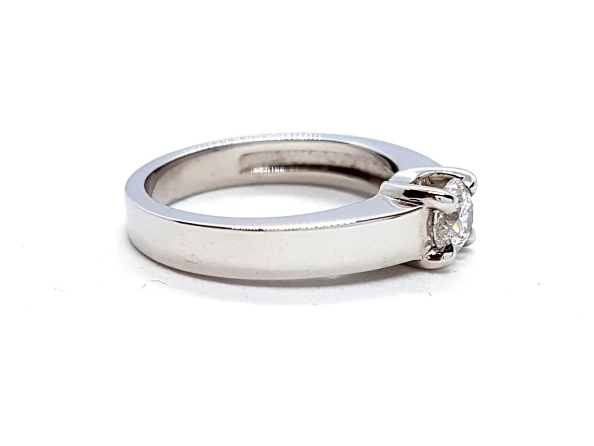 Bague Solitaire Or blanc Diamant - Image 8