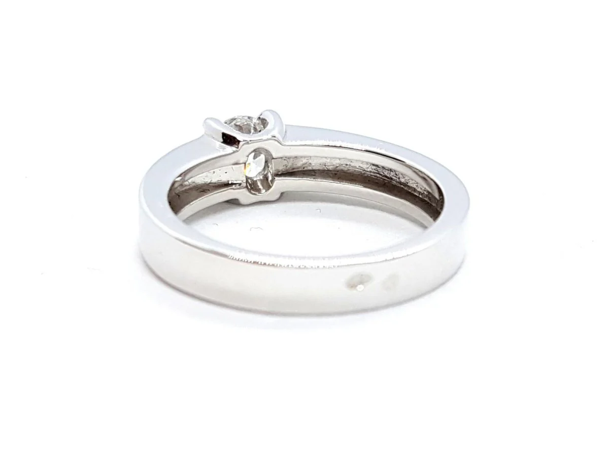Bague Solitaire Or blanc Diamant - Image 9
