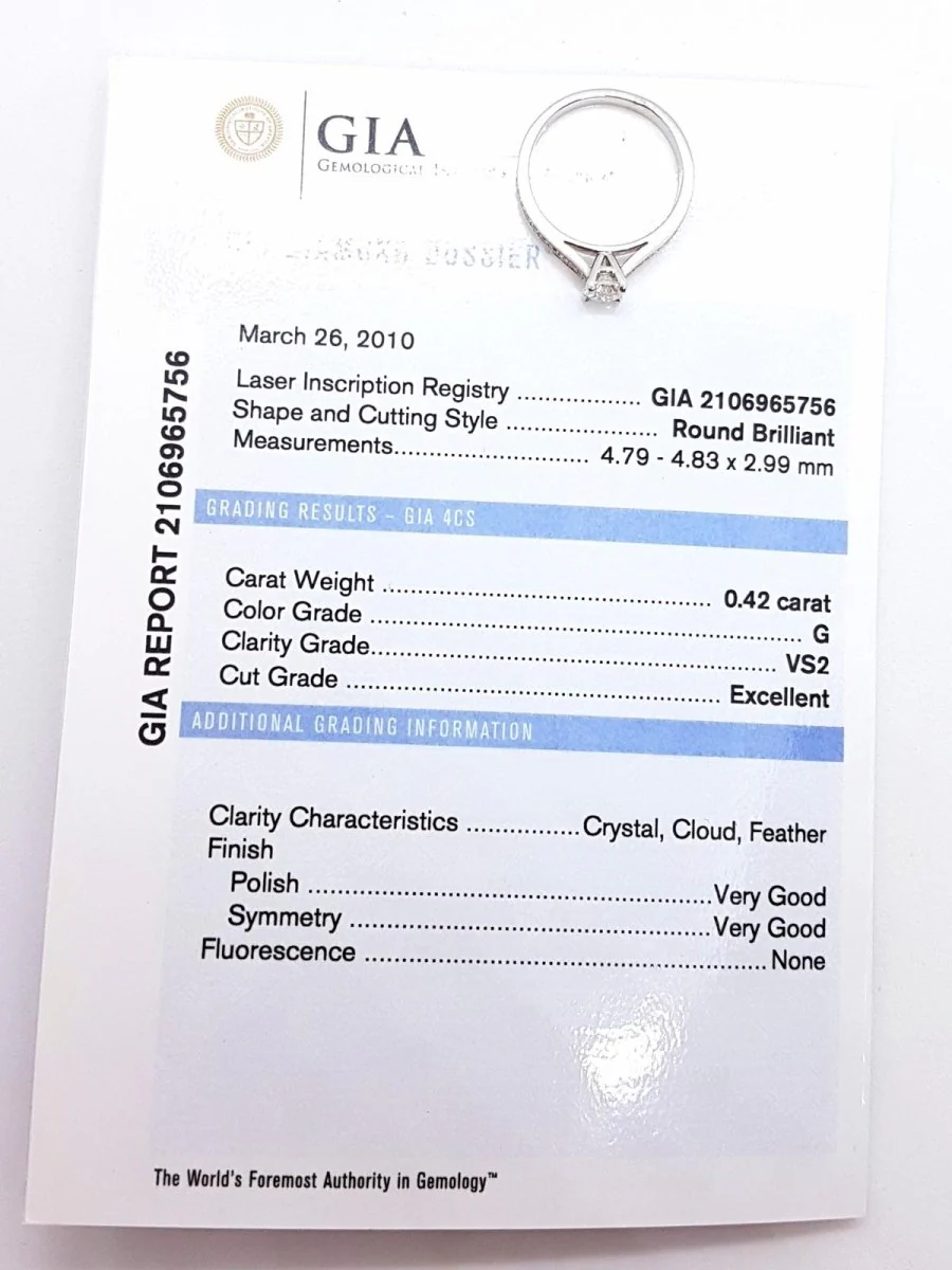 Bague Solitaire Or blanc Diamant - Image 11