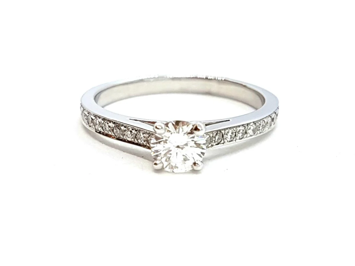 Bague Solitaire Or blanc Diamant - Image 13