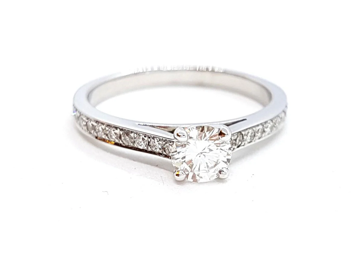 Bague Solitaire Or blanc Diamant - Image 15