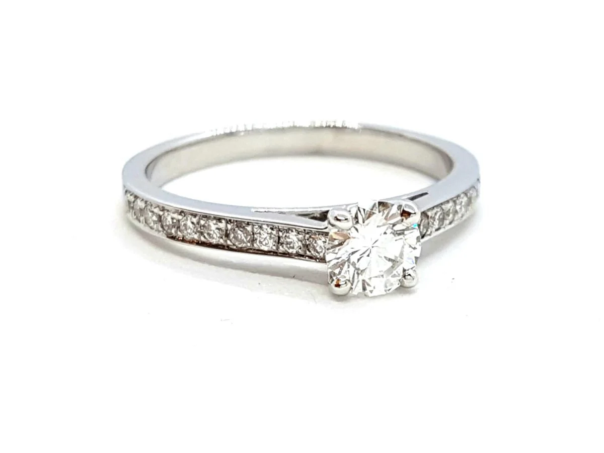 Bague Solitaire Or blanc Diamant - Image 16