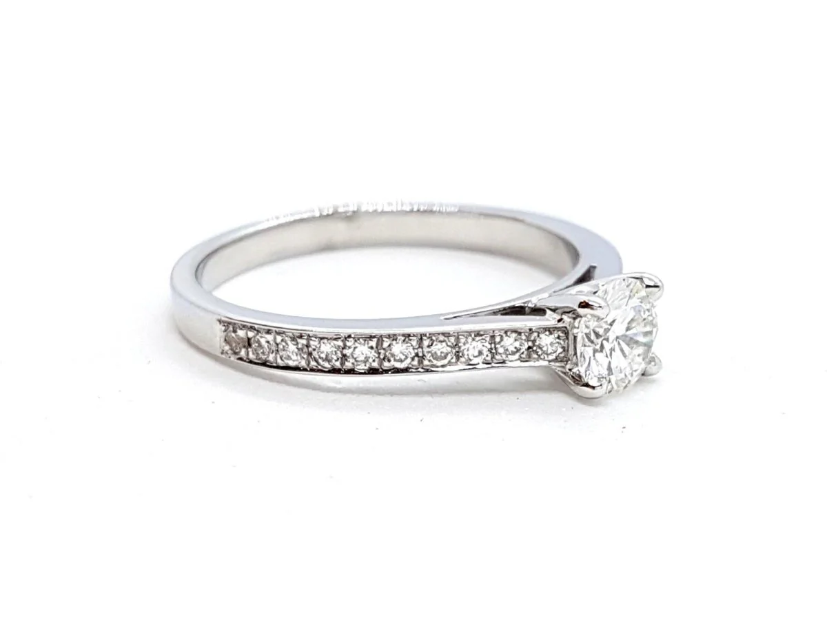 Bague Solitaire Or blanc Diamant - Image 18