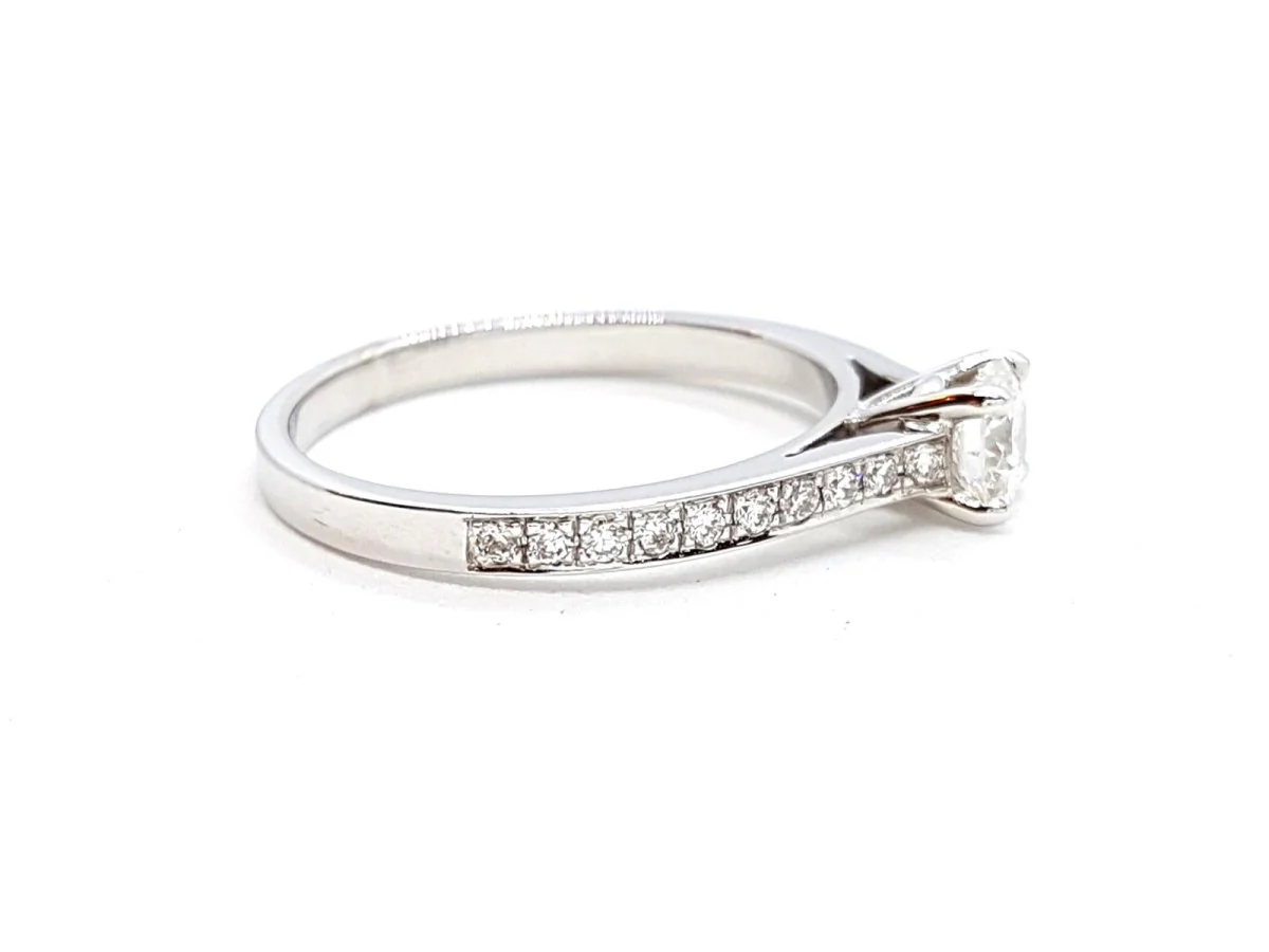 Bague Solitaire Or blanc Diamant - Image 19