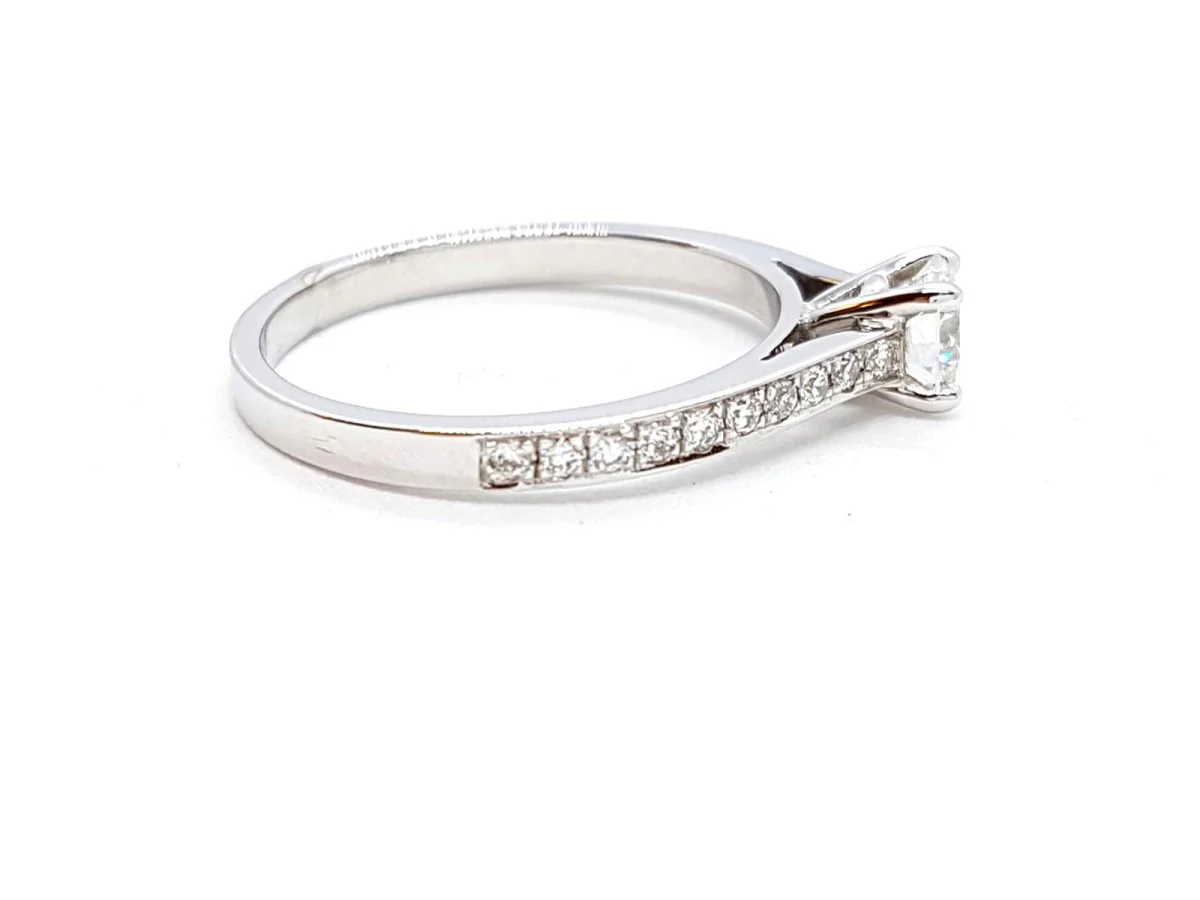 Bague Solitaire Or blanc Diamant - Image 20