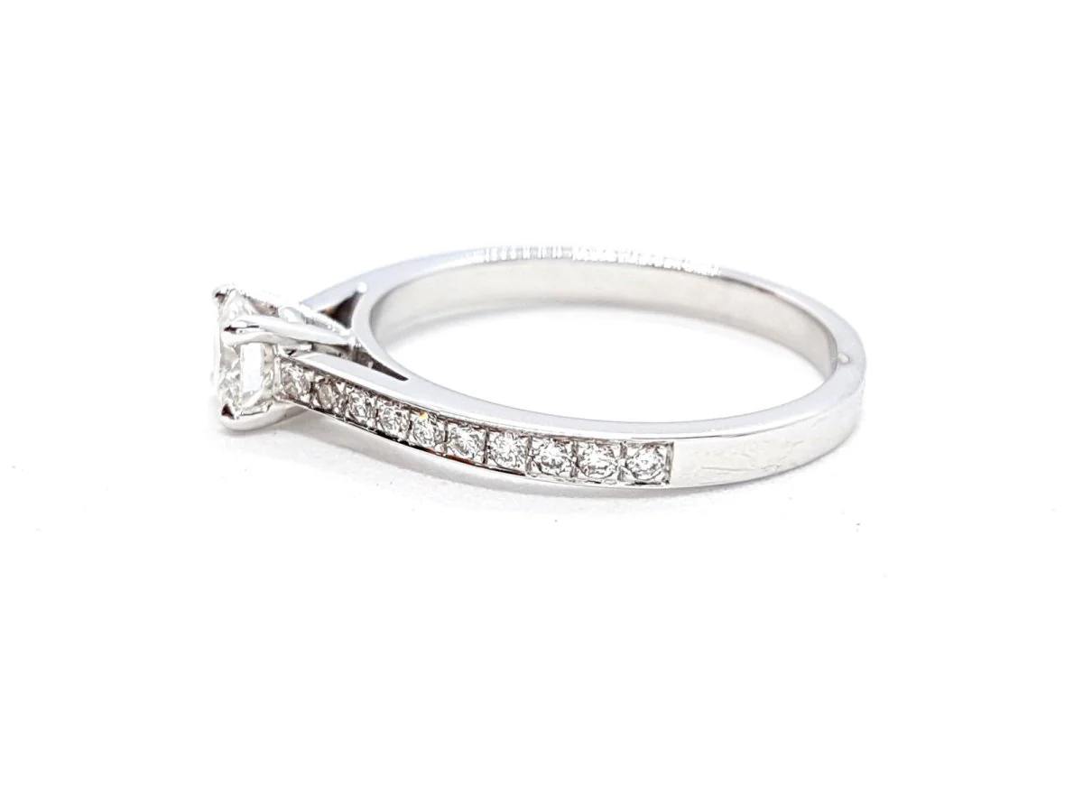 Bague Solitaire Or blanc Diamant - Image 28