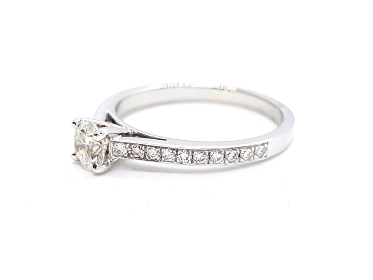 Bague Solitaire Or blanc Diamant - Image 3
