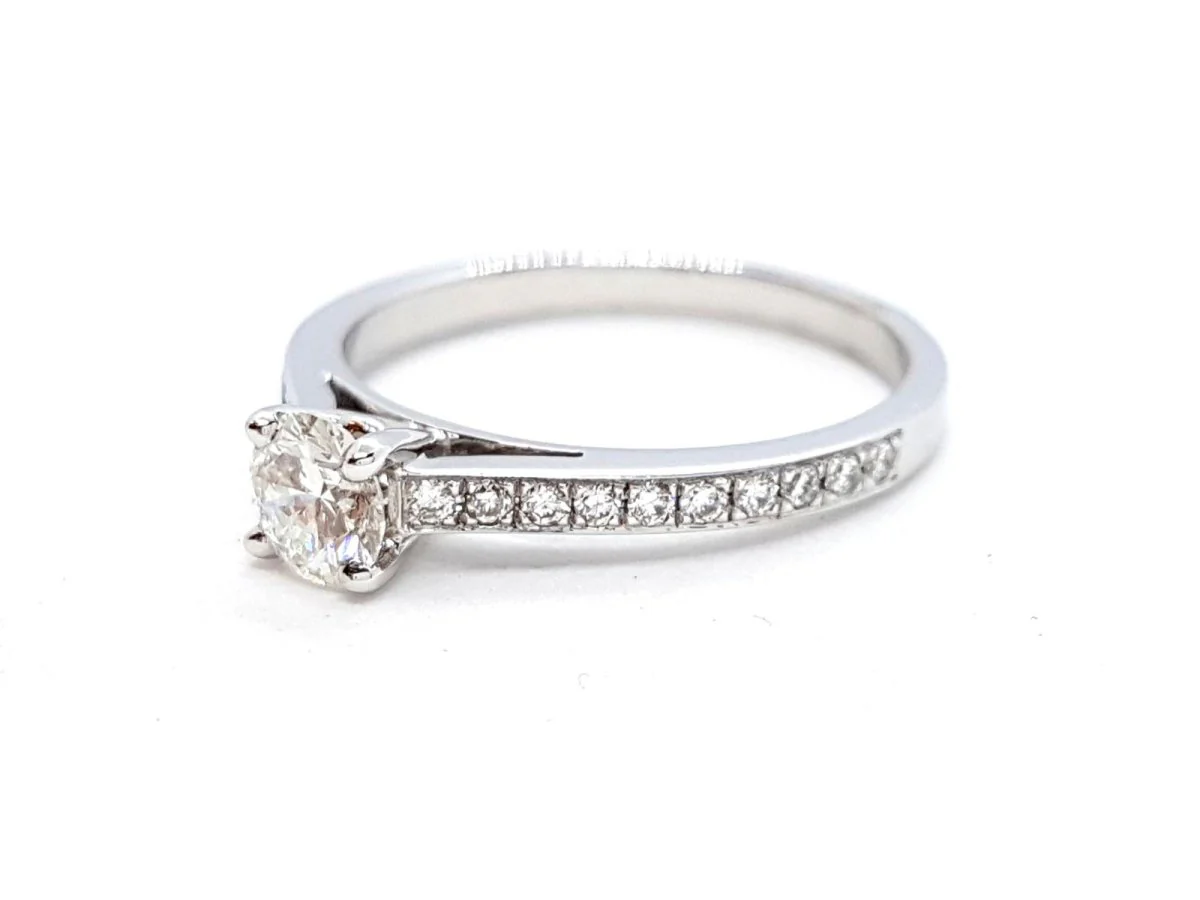 Bague Solitaire Or blanc Diamant - Image 6