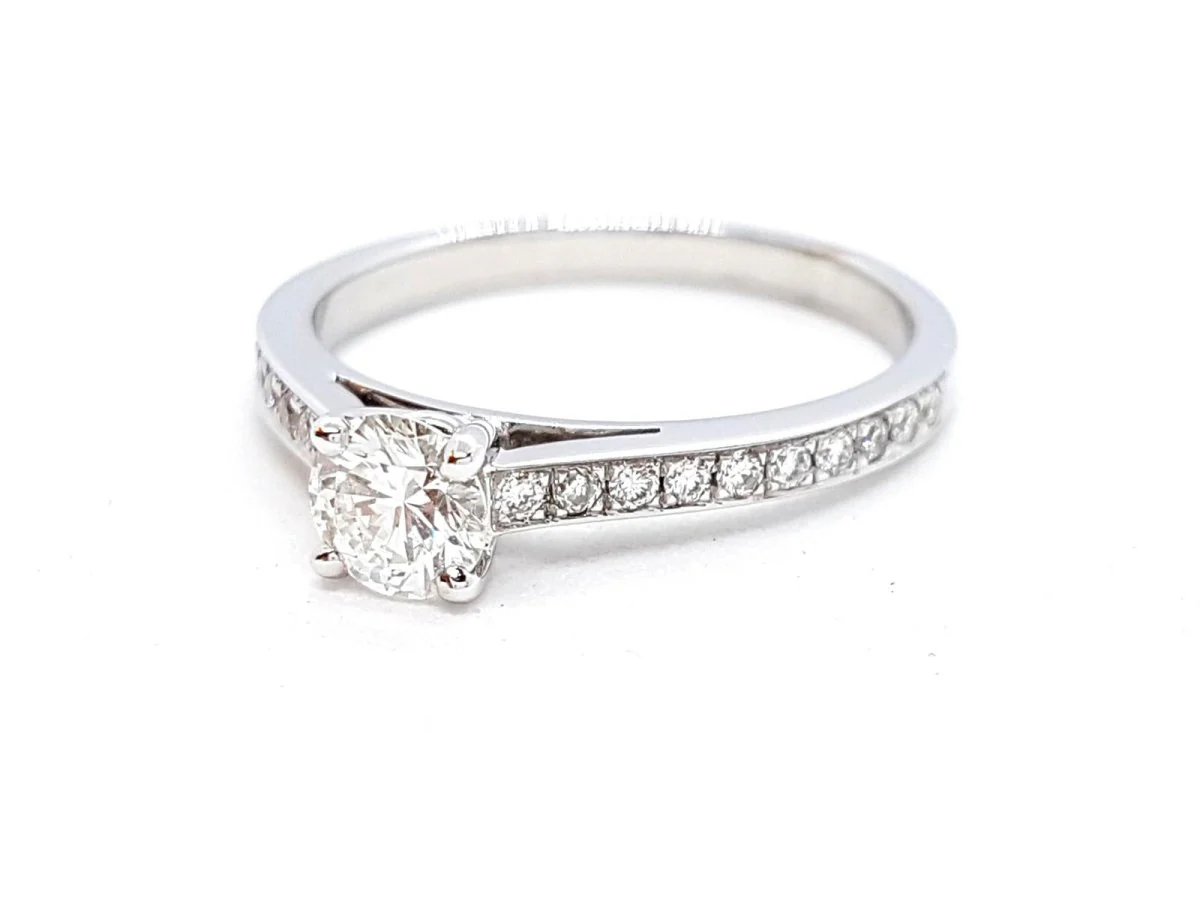 Bague Solitaire Or blanc Diamant - Image 7