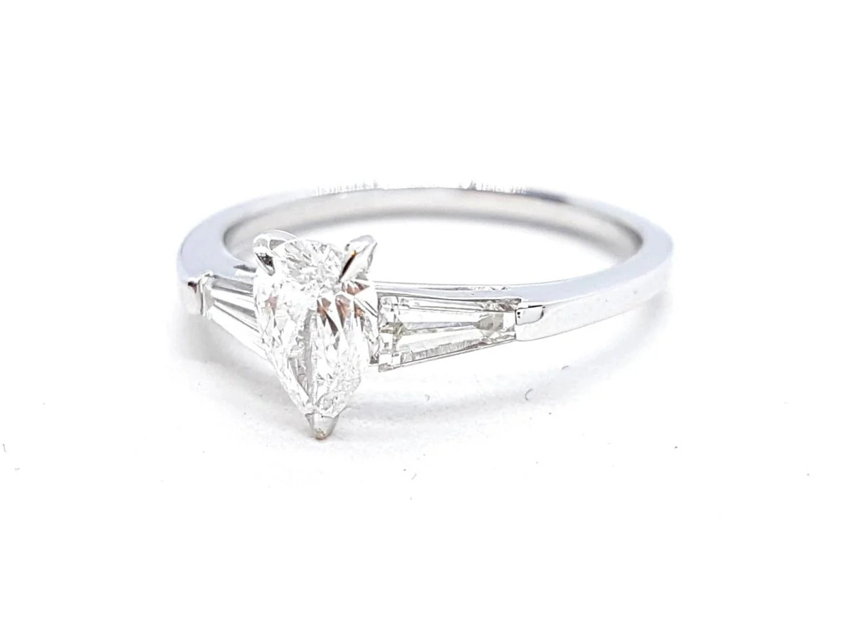 Bague Solitaire Or blanc Diamant - Image 19