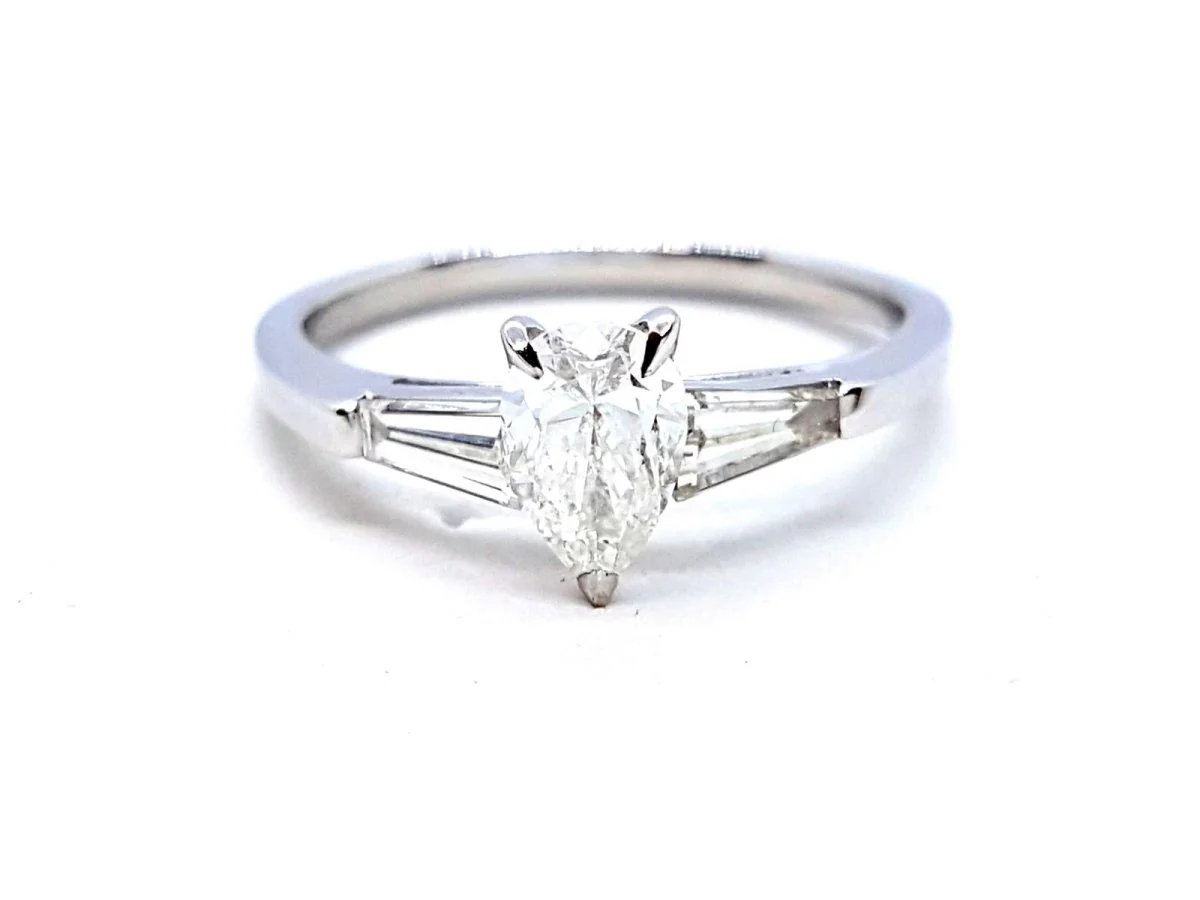 Bague Solitaire Or blanc Diamant - Image 4