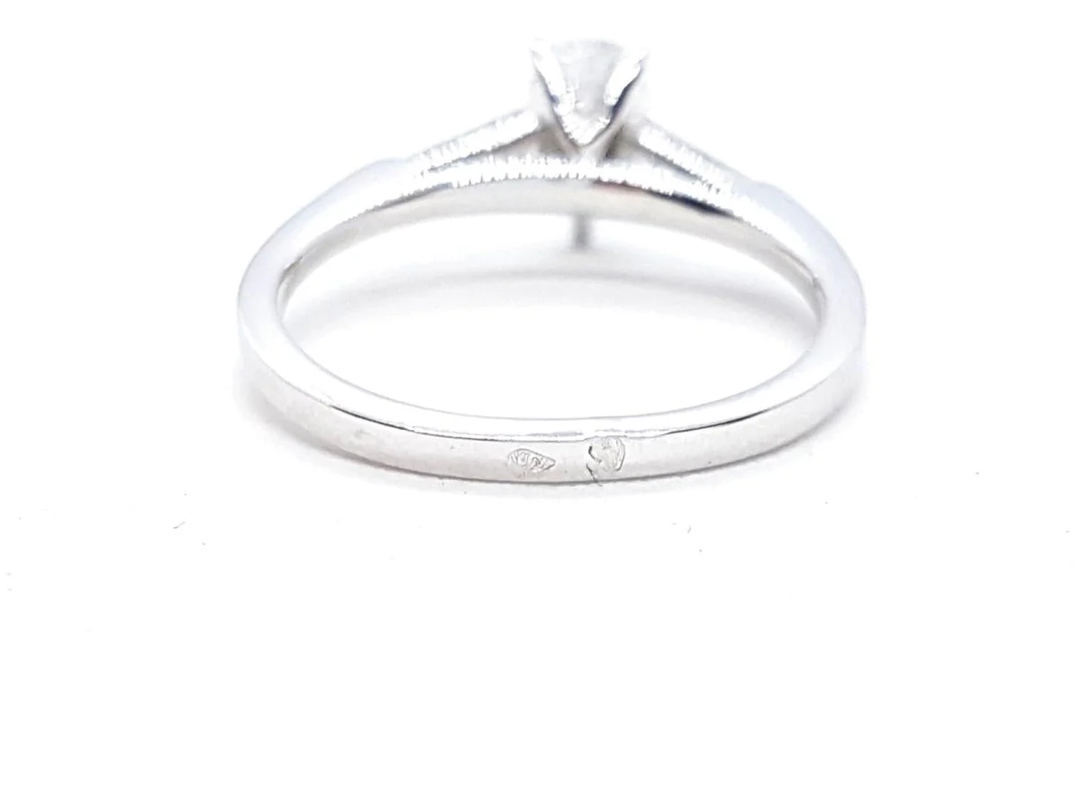 Bague Solitaire Or blanc Diamant - Image 8