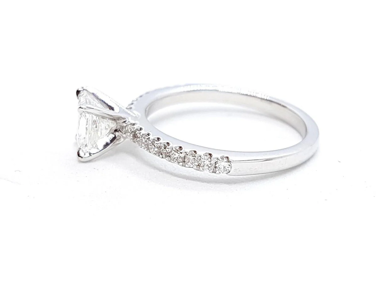 Bague Solitaire Or blanc Diamant - Image 12