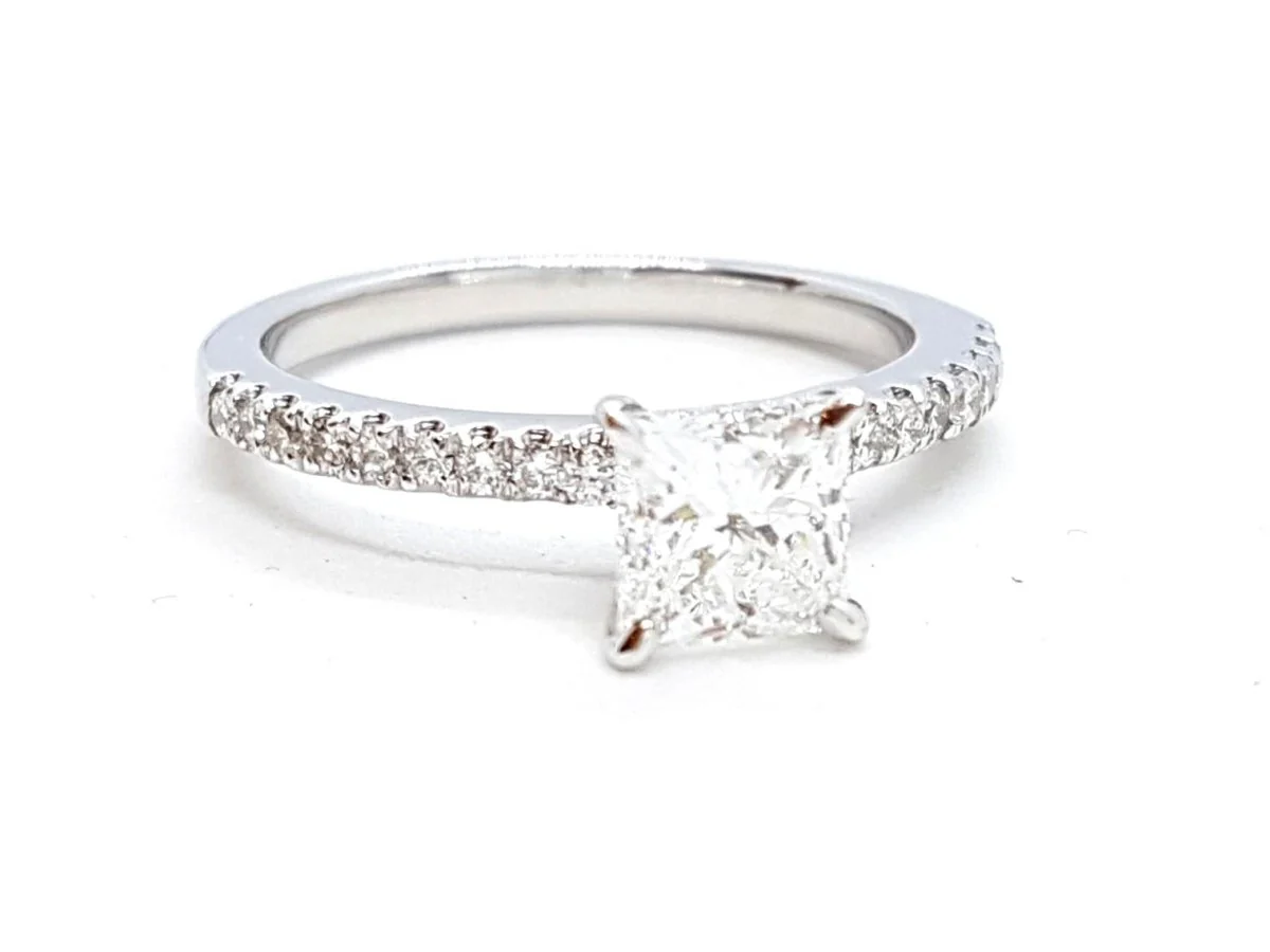 Bague Solitaire Or blanc Diamant - Image 16