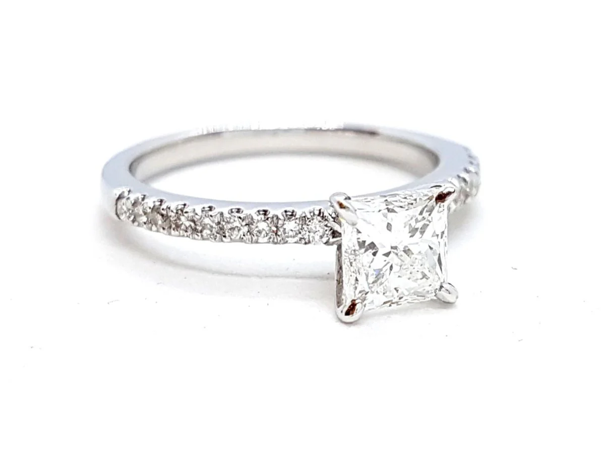 Bague Solitaire Or blanc Diamant - Image 17
