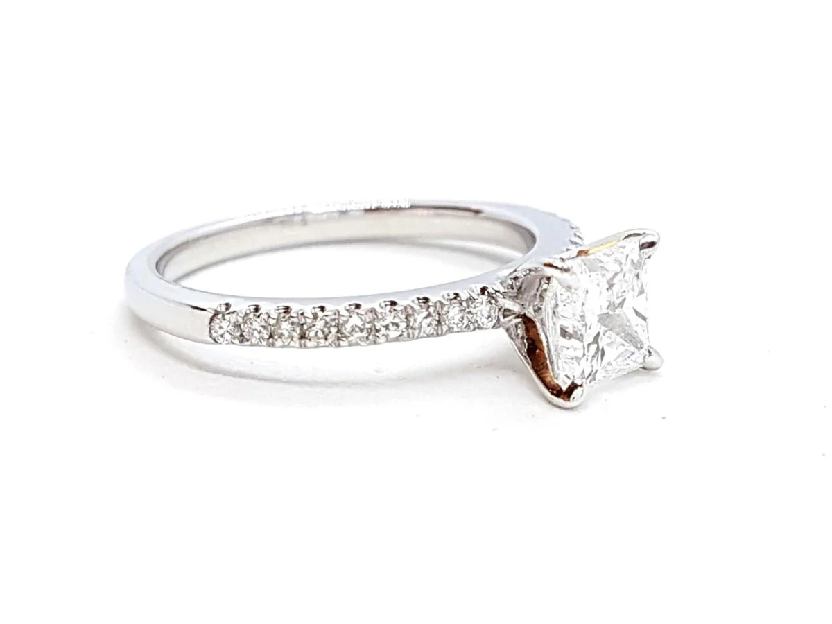 Bague Solitaire Or blanc Diamant - Image 19